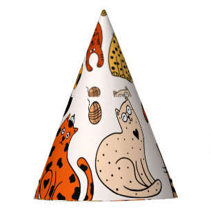 Schöne Katzenmuster Partyhütchen