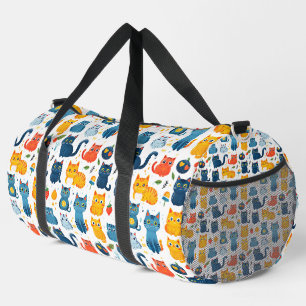 Schöne Kawaii Katzen, spielen mit weißem Spielzeug Duffle Bag