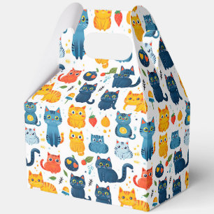 Schöne Kawaii Katzen, spielen mit weißem Spielzeug Geschenkschachtel