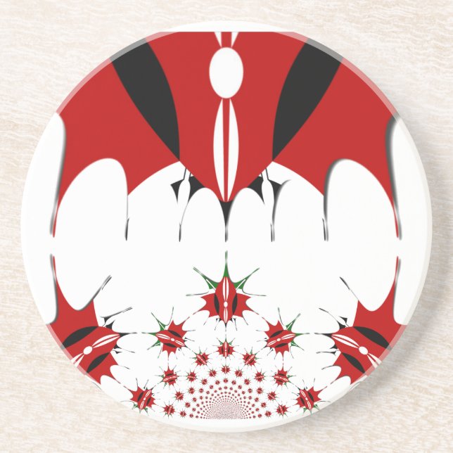 Schöne kenianische Flagge. Sandstein Untersetzer (Vorne)