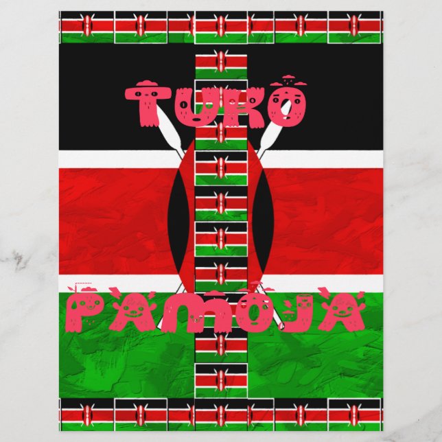 Schöne Kenya Flag Tuko Pamoja Inspiration (Vorderseite)