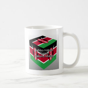 Schöne Kenyan Flag Cube mit Gruß Ar Tasse