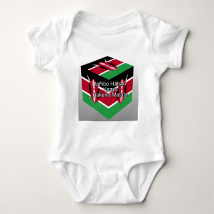 Schöne Kenyan Flag Cube mit Gruß Baby Strampler
