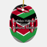 Schöne Kenyan Flag Cube mit Gruß
