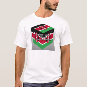 Schöne Kenyan Flag Cube mit Gruß T-Shirt