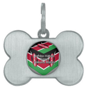 Schöne Kenyan Flag Cube mit Gruß Tiermarke