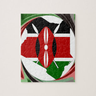 Schöne Kenyan Whirlwind Karte Design Puzzle