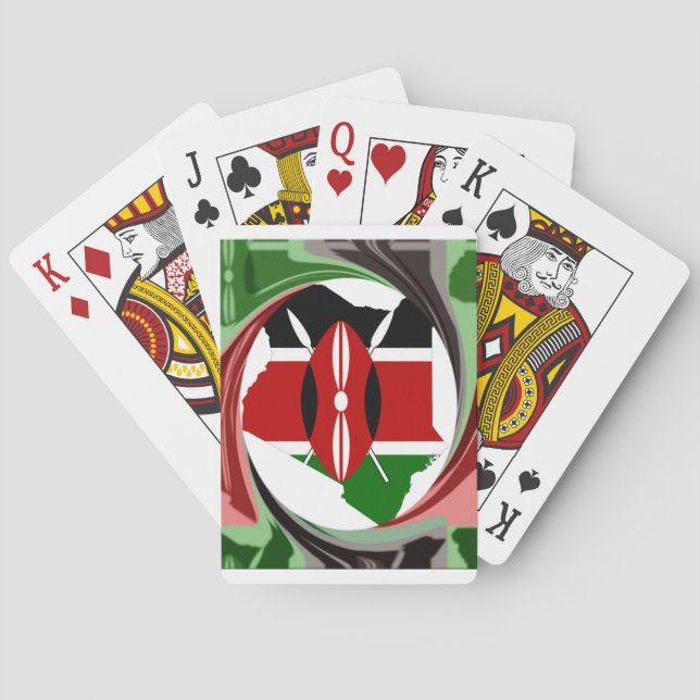 Schöne Kenyan Whirlwind Karte Design Spielkarten (Rückseite)