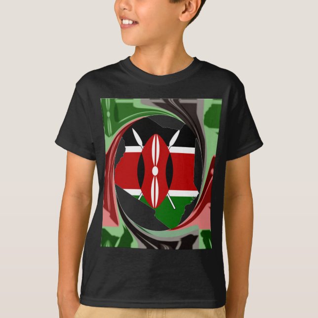 Schöne Kenyan Whirlwind Karte Design T-Shirt (Vorderseite)