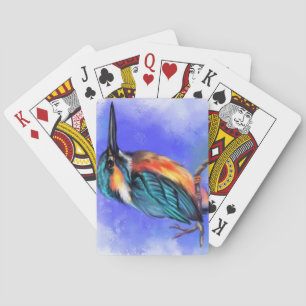 Schöne Kingfisher-Vogelspielkarten Spielkarten