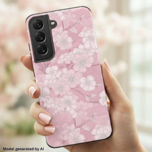 Schöne Kirschblüten-Dekoration - Rosa Floral Samsung Galaxy Hülle