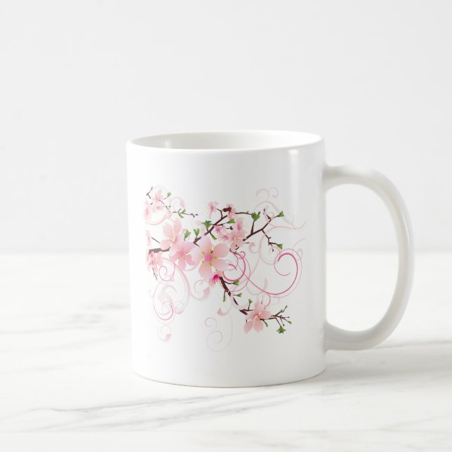 Schöne Kirschblüten Kaffeetasse (Rechts)