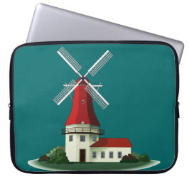 Schöne Kittel-Windmühle Laptopschutzhülle