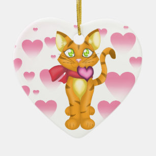 Schöne Kitty Keramikornament