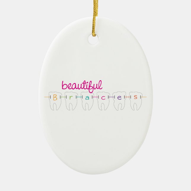 Schöne Klammern Keramik Ornament (Vorne)