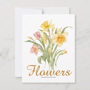 Schöne klassische Aquarell-Hintergrund Botanik RSVP Karte