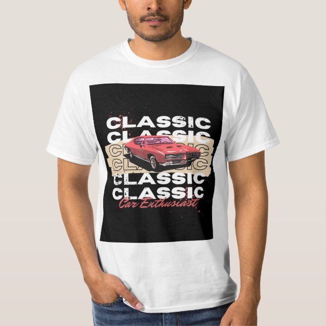 Schöne klassische Autodesign T-Shirt (Vorderseite)