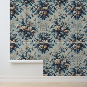 Schöne klassische Blumen im Stil des 19. Jahrhunde Tapete