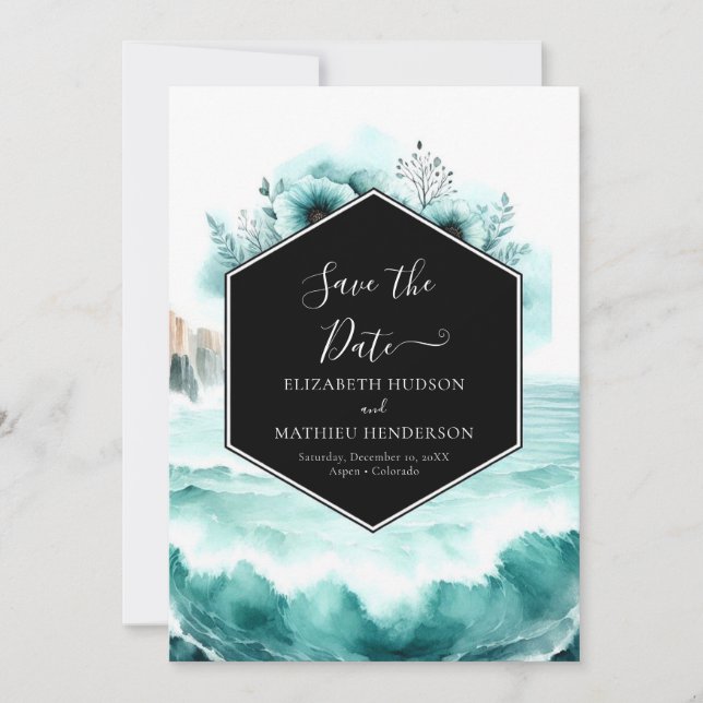 Schöne klassische Hochzeit Save The Date (Vorderseite)