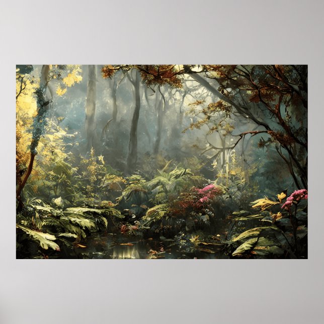 Schöne klassische, ruhige Landschaft kleine Bucht Poster (Vorne)