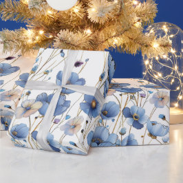 Schöne kleine blaue Wildblume Geschenkpapier