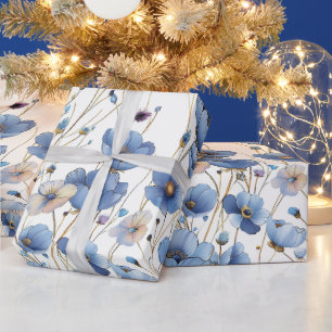 Schöne kleine blaue Wildblume Geschenkpapier