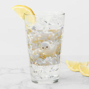 Schöne kleine Geister unter weißen Blume Glas