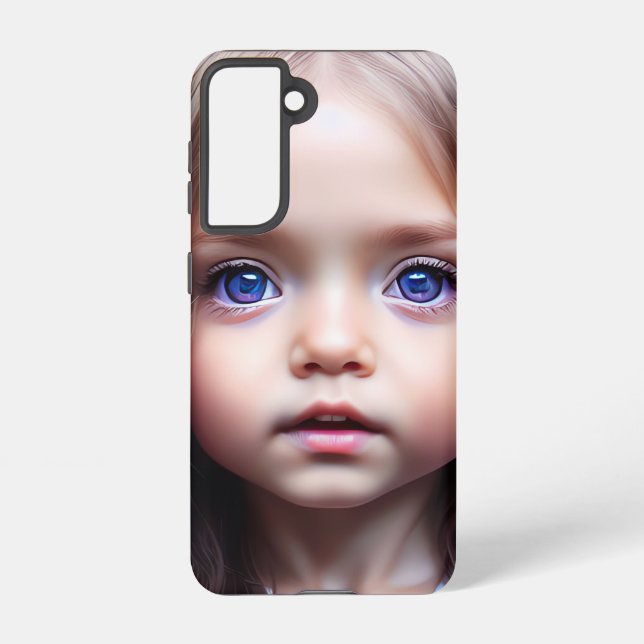 SCHÖNE KLEINE MÄDCHEN MIT GROSSEN AUGEN SAMSUNG GALAXY HÜLLE (Rückseite)