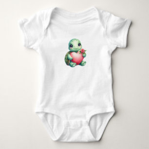 Schöne kleine Muttertagsschildkröte Baby Strampler