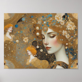 Schöne Klimt inspiriert Art 1, Donna von Rom Poster