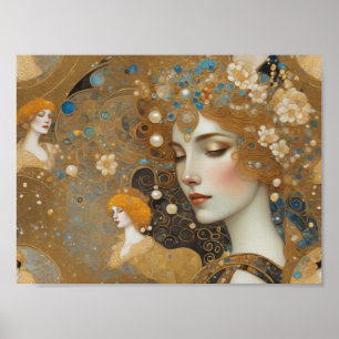 Schöne Klimt inspiriert Art 1, Donna von Rom Poster