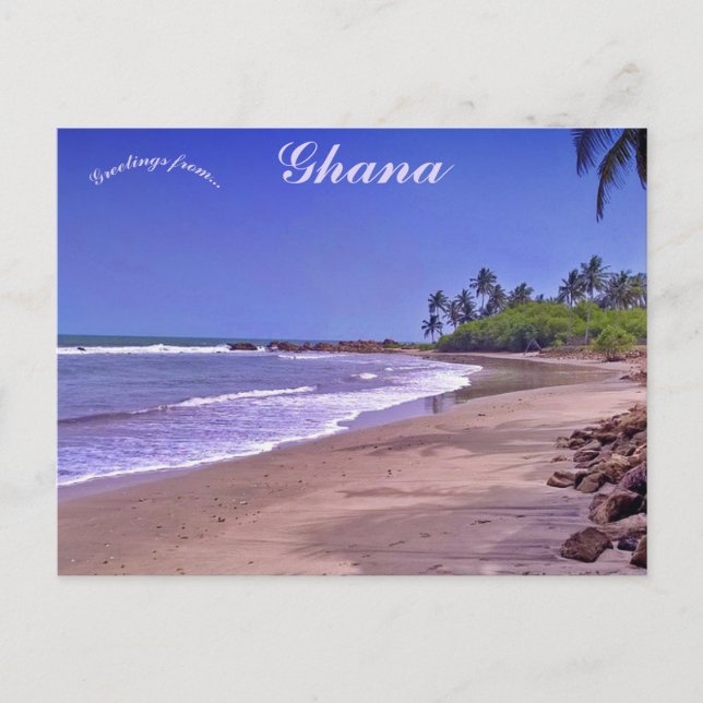 Schöne Kokrobite Beach Ghana Postkarte (Vorderseite)