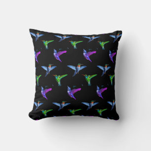 Schöne Kolibris auf Schwarz Kissen