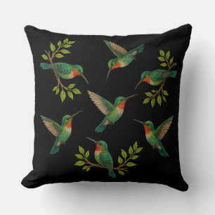 Schöne Kolibris Vögel Kissen