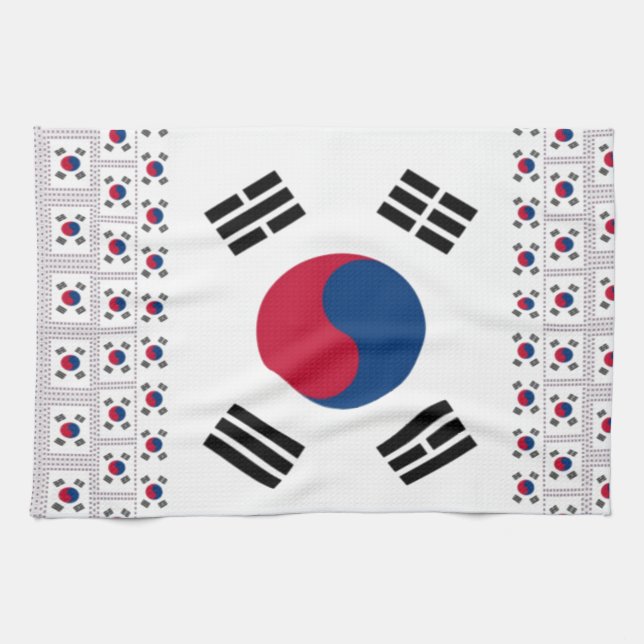 Schöne koreanische Flagge: Eine unendliche Kunst Handtuch (Horizontal)