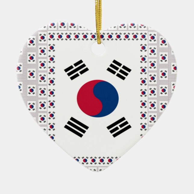 Schöne koreanische Flagge: Eine unendliche Kunst Keramikornament (Vorne)