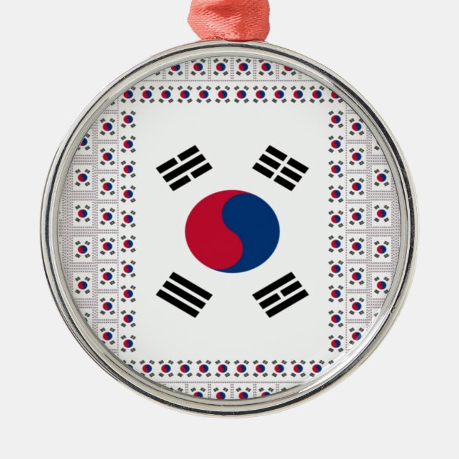 Schöne koreanische Flagge: Eine unendliche Kunst Ornament Aus Metall (Vorne)