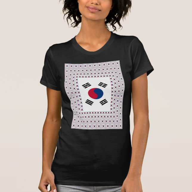 Schöne koreanische Flagge: Eine unendliche Kunst T-Shirt (Vorderseite)