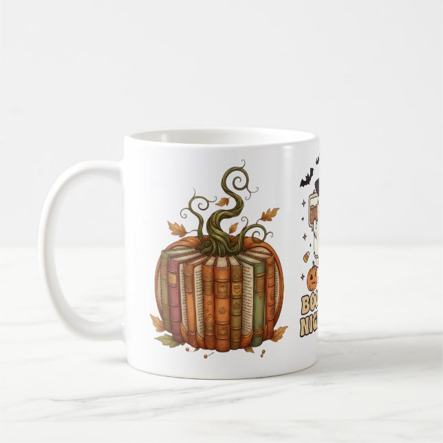 Schöne Krankenschwester-Geist-Kürbis-Nachtschicht- Kaffeetasse (Links)