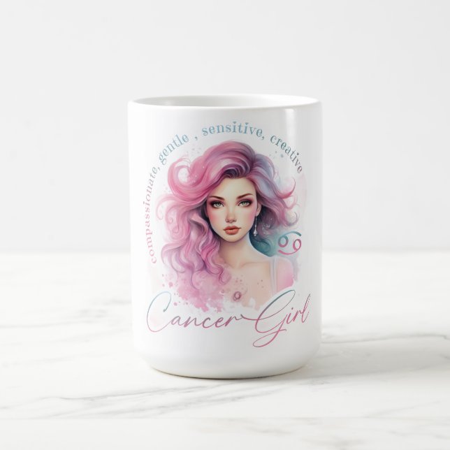 Schöne Krebs-Girl Mit Eigenschaften Kaffeetasse (Mittel)