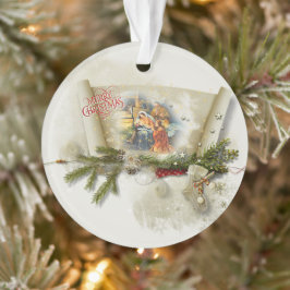Schöne Krippe individuelle Feiertage Ornament