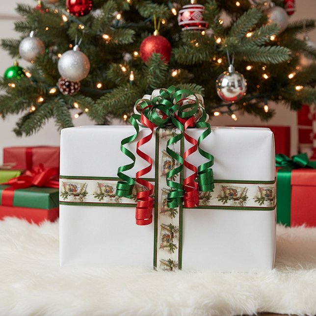 Schöne Krippe individuelle Feiertage Satinband (Von Creator hochgeladen)