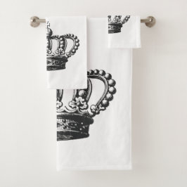 Schöne Krone Badhandtuch Set