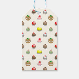 Schöne Kuchen in hübschen Farben Geschenkanhänger