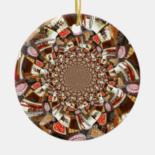 Schöne Kuchen und Desserts Keramik Ornament