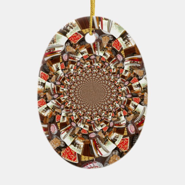 Schöne Kuchen und Desserts Keramikornament (Vorne)