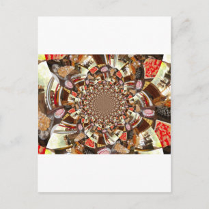 Schöne Kuchen und Desserts Postkarte