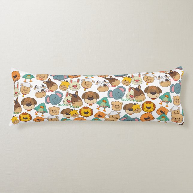 Schöne Kühe der Tierfarm Kaninchen Schweine Kinder Seitenschläferkissen (Vorderseite)