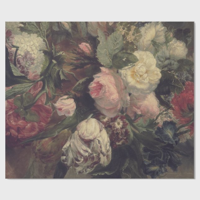 Schöne Kunst BlumenDecoupage Plakat Geschenkpapier (Flach)