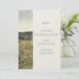 Schöne Kunst Hochzeitskarte. Vintages Öl auf der L Menükarte